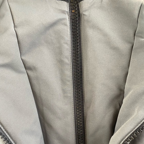 Point Zero High Neck Graphite Winter Jacket with Hooded Faux Fur Trim - Picture 13 of 14